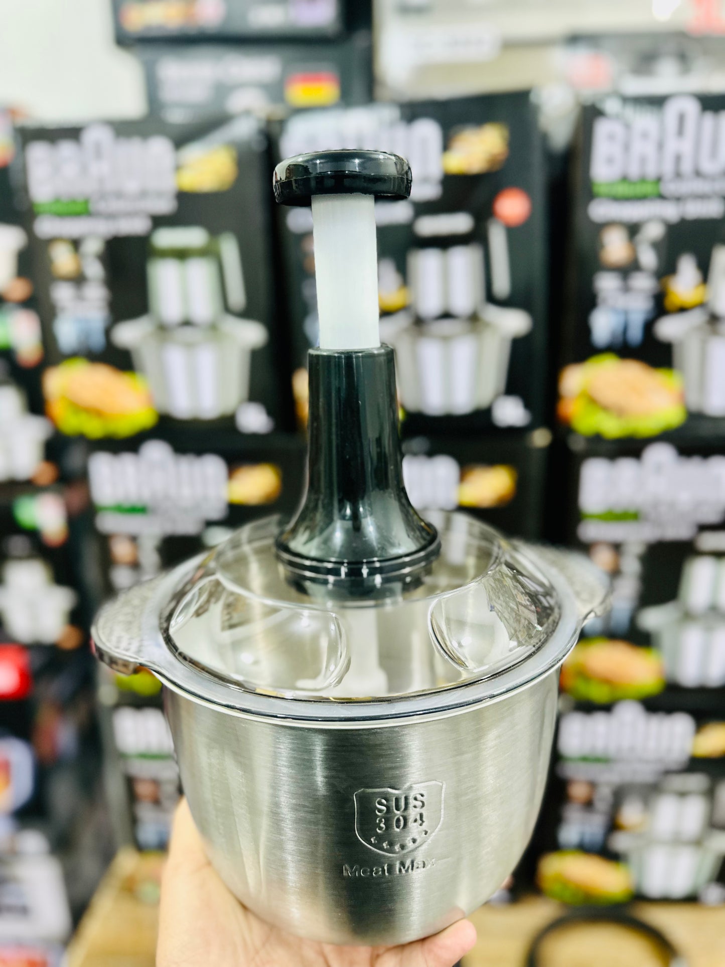 Braun 1000W Heavy Duty Meat Chopper – 5L Stainless Steel Bowl.