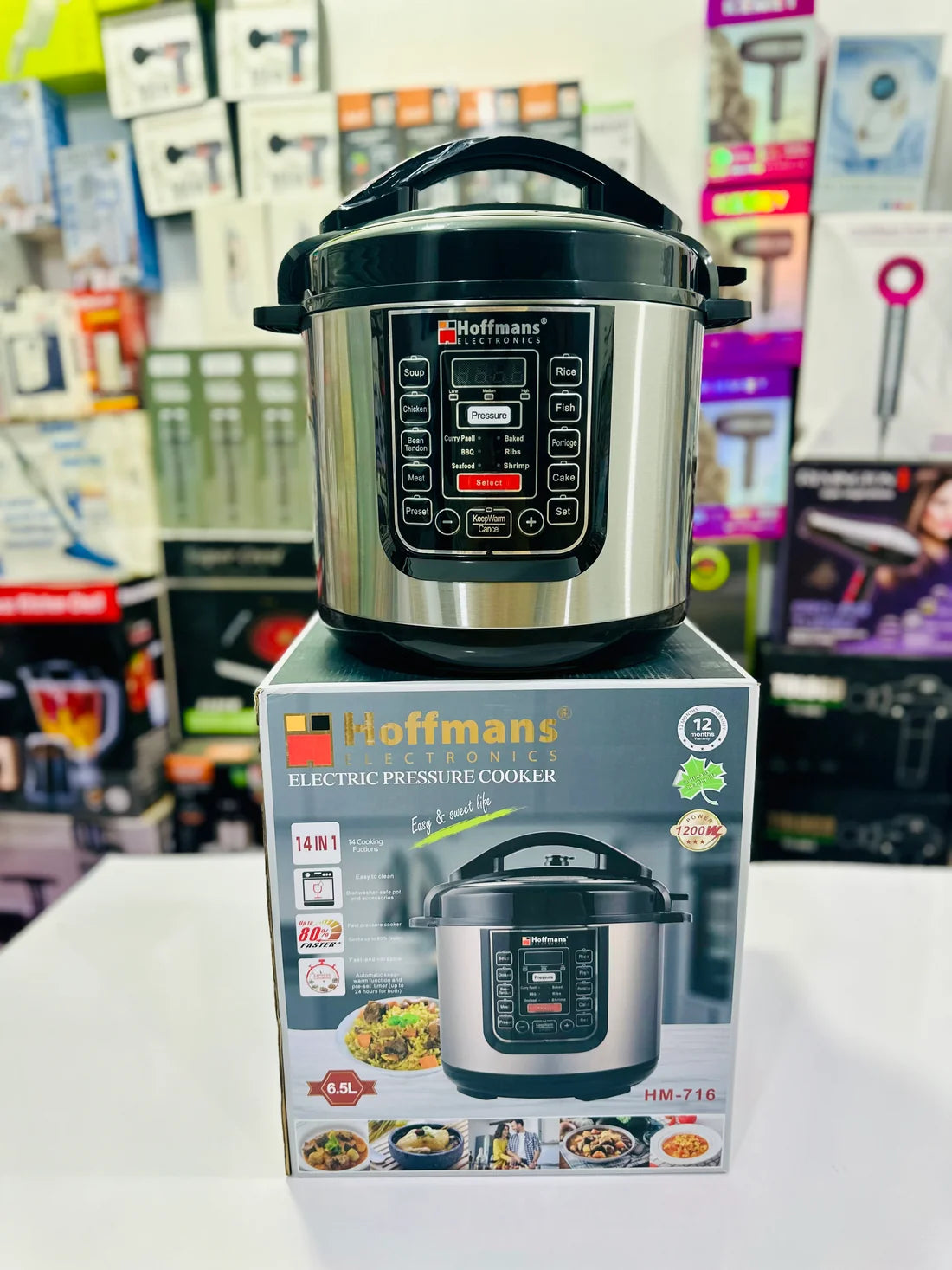 Hoffmans Electronics Digital Electric Pressure Cooker 6.5L